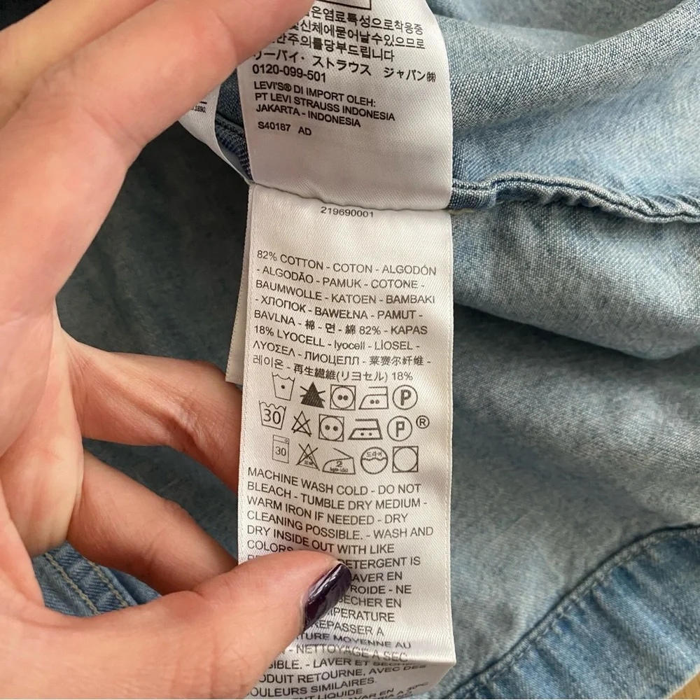 Levi’s Bryn Denim Shirt Dress in Midwash Blue Sz S - Picture 6 of 8